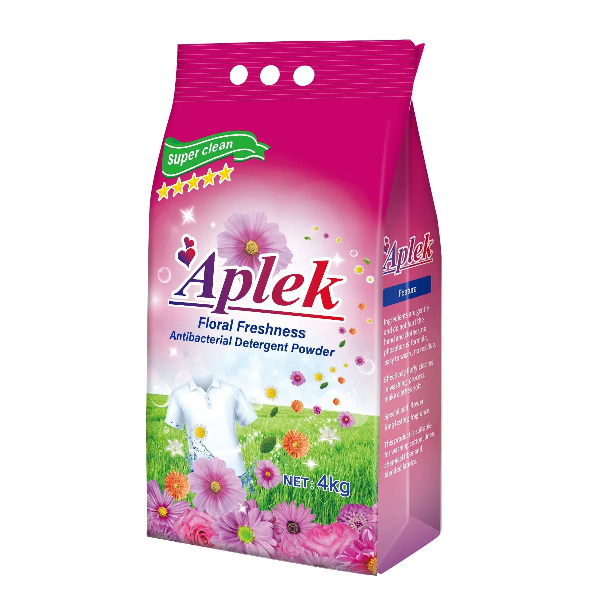 4kg Aplek Detergent Laundry Powder Soap Rich Foam Washing Africa