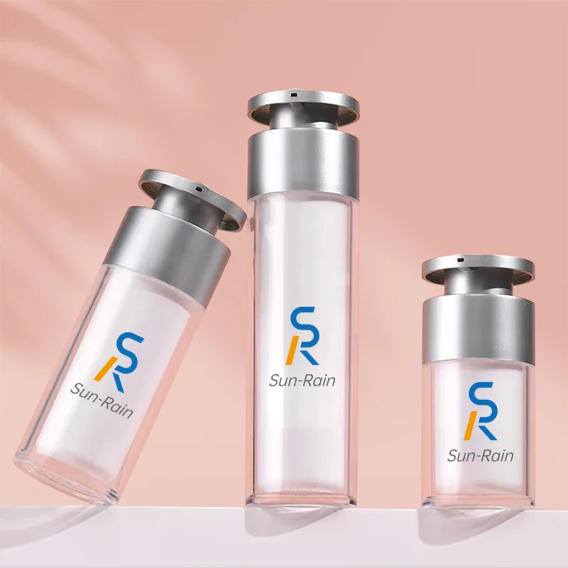 Replaceable refillable Airless Pump Bottle 15ml 30ml 50ml Lotion Cream Serum Airless Pump Bottle Spray Bottle for Cosmetic