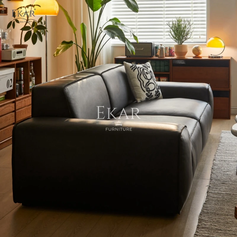 New Design Ekar Modern Nappa Leather Half Leather Sofa Living Room Furniture
