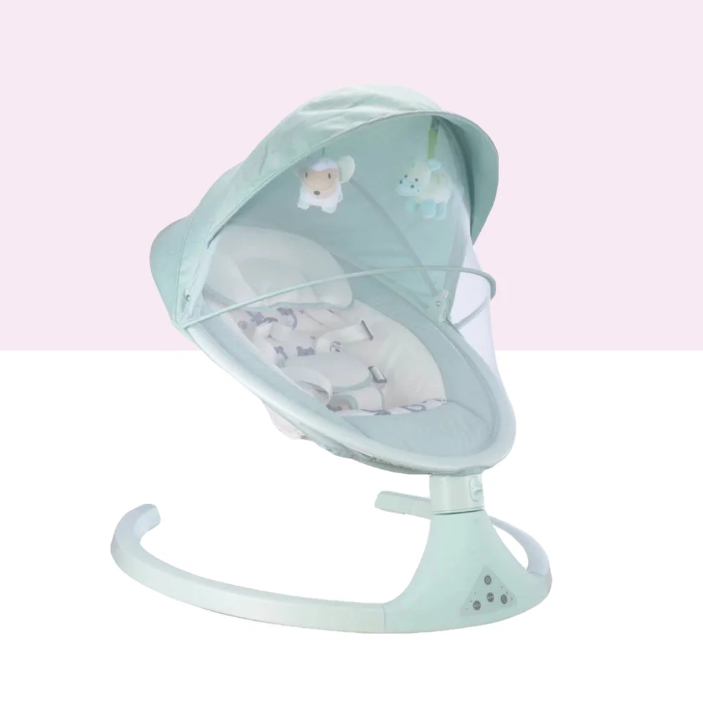 Новинка, Детский Электрический батут с дистанционным управлением и синими зубьями, автоматическое кресло для младенцев с usb, качели для малышей, вибрирующий качалка