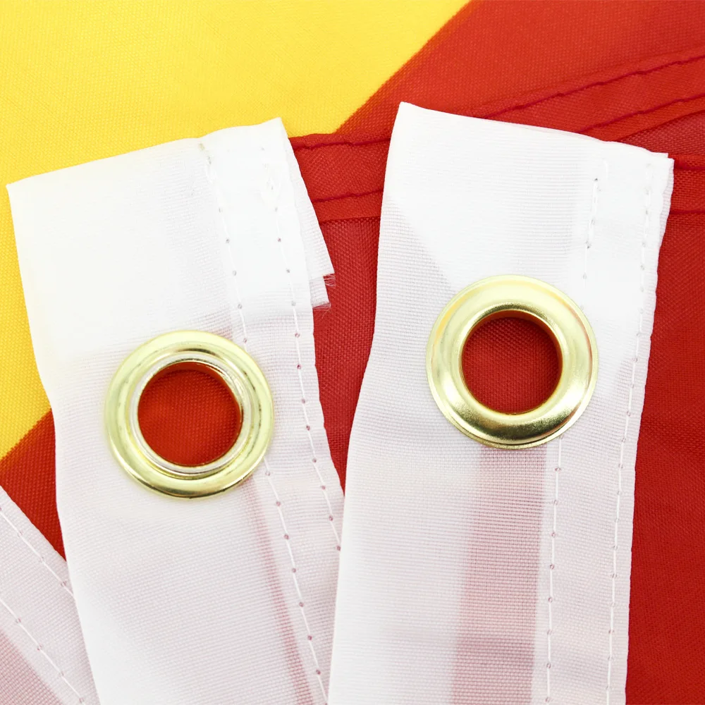 Factory Printed Polyester Campaign Cheap Outdoor Flying Red Yellow National Spanish Flag