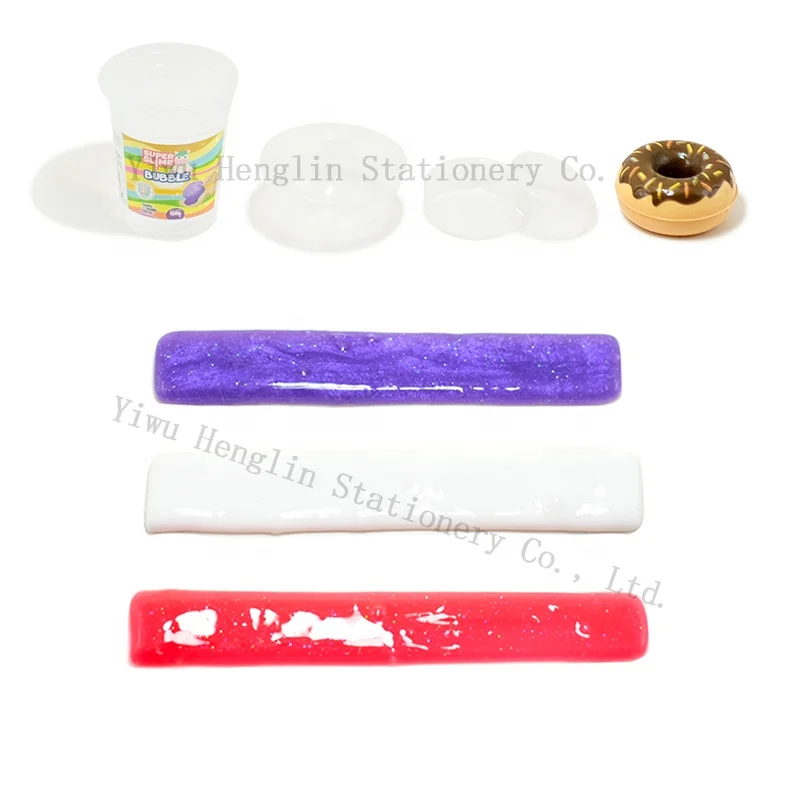 Hot Sale Slime &kits supply wholesale barrel slime color change glitter jelly slime with foam toy for kids ASTM EN71 CE