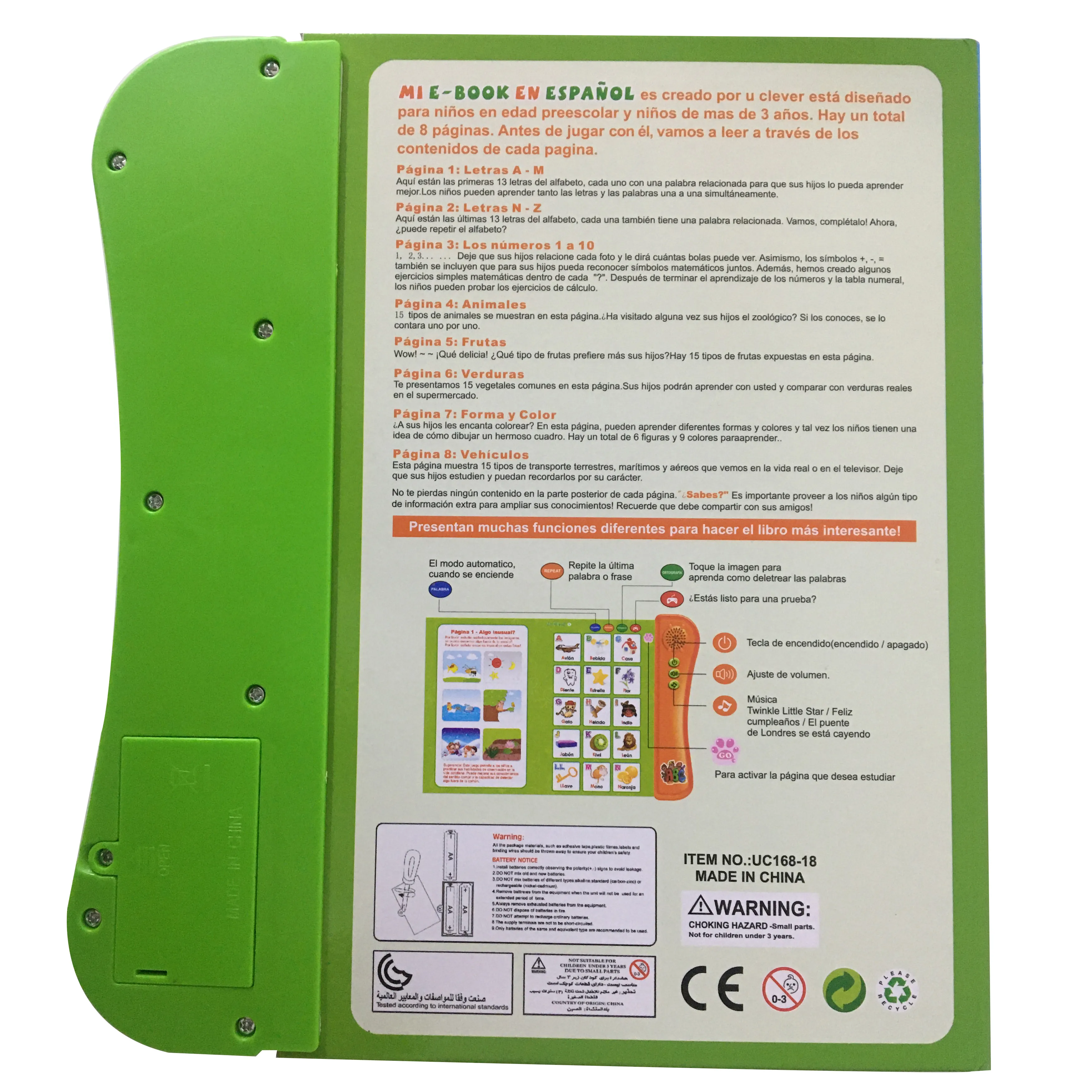 Infantiles Electronic Educativo DidaTemprano Libros En Espanol Para Ninos Children Learning Electronic Sound Book