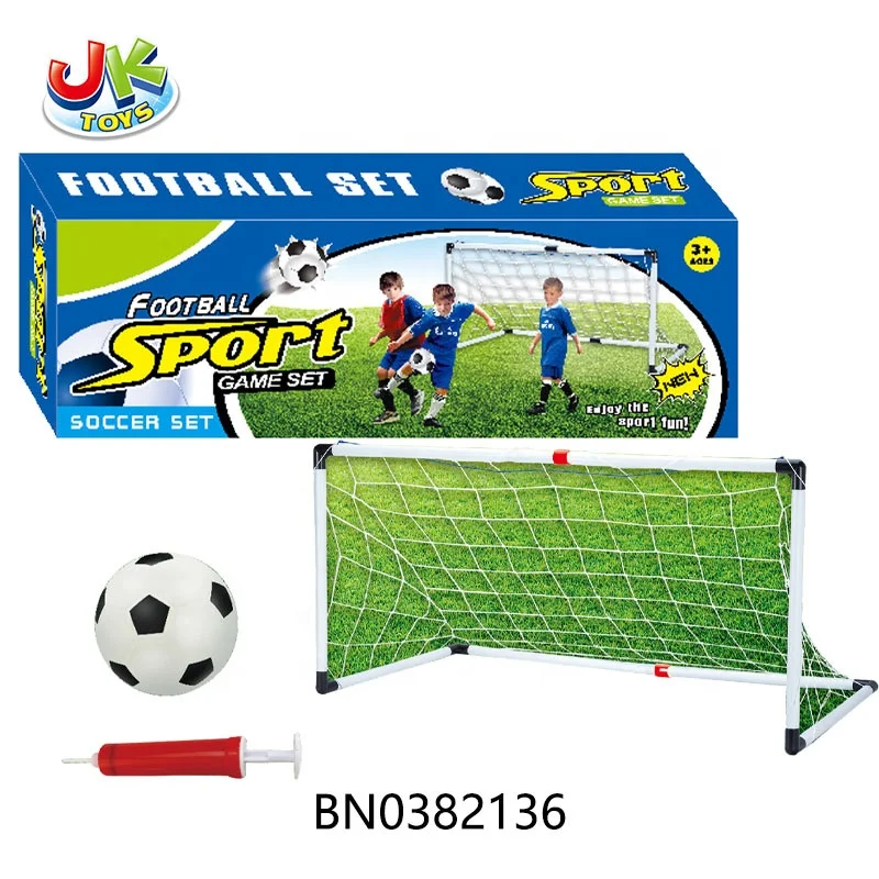 Outdoor sport toy soccer game cheap plastic soccer goal with football toy set hot sale football game for children
