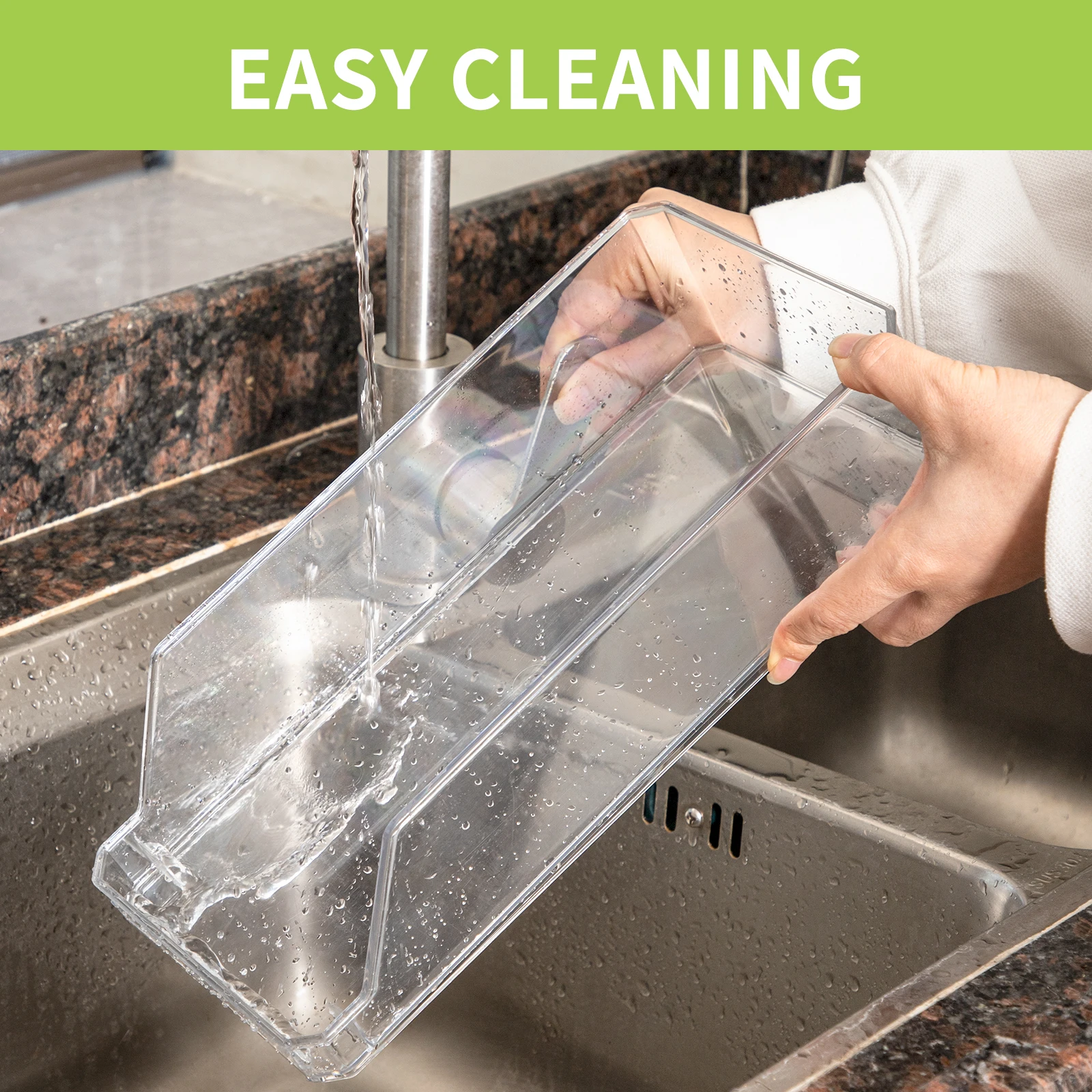 Kitchen Plastic Pantry Can Fridge Freezer Storage Organizer Clear Soda Can Dispenser