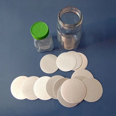 Food grade induction bottle lid aluminum foil seal liner wad for sealing to pills/medicines/capsules plastic and glass bottles