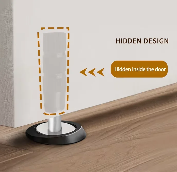 Invisible Zamak Door Stopper Magnetic Floor Mount Hidden Door Stopper Magnetic Metal Door Stop Chaolang Hardware