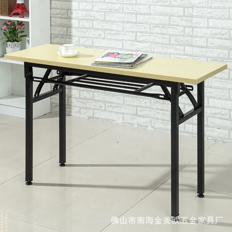 black curved reception long wood studio workstation fold table folding plastic meeting conference removable computer desk