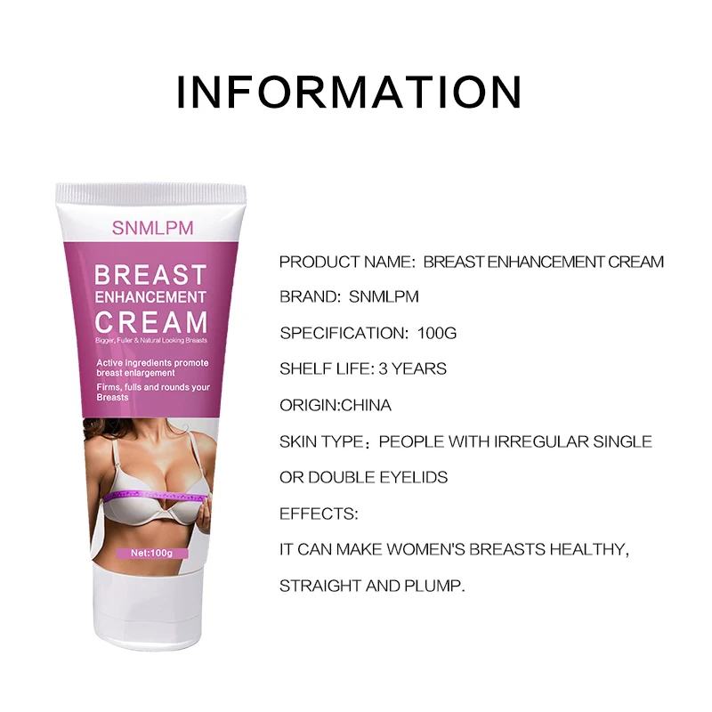 SNMLPM Wholesale Breast Enhancement Massage Cream for Women Breast Growth Cream for Firmer Breast