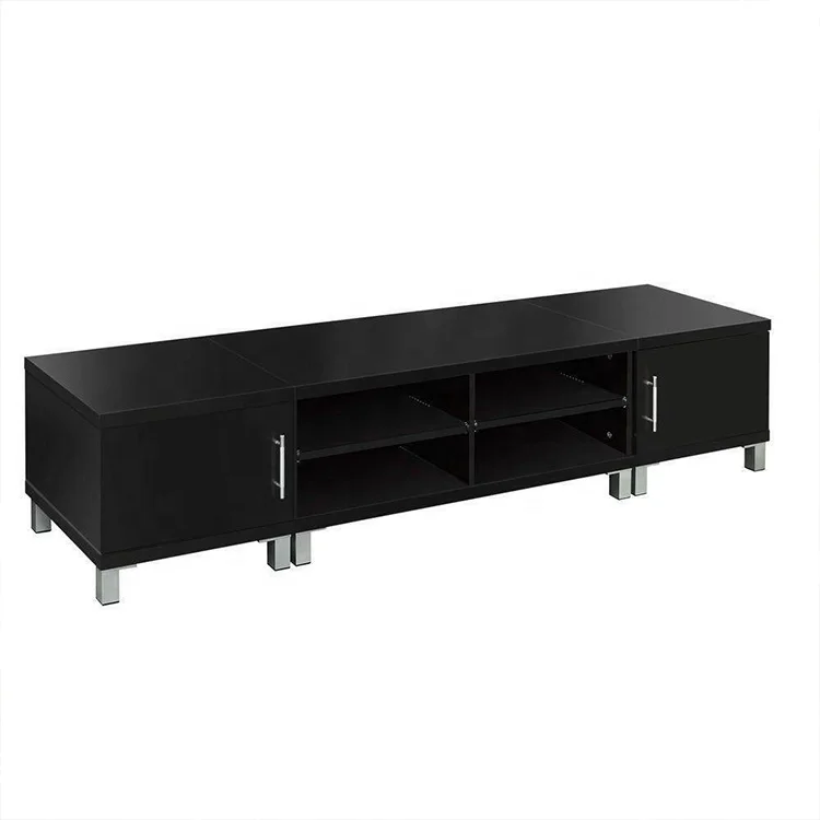 modern  living room furniture black TV cabinet  Wooden TV Stand  Long TV cabinet 1.9m