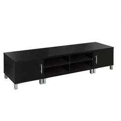 modern  living room furniture black TV cabinet  Wooden TV Stand  Long TV cabinet 1.9m