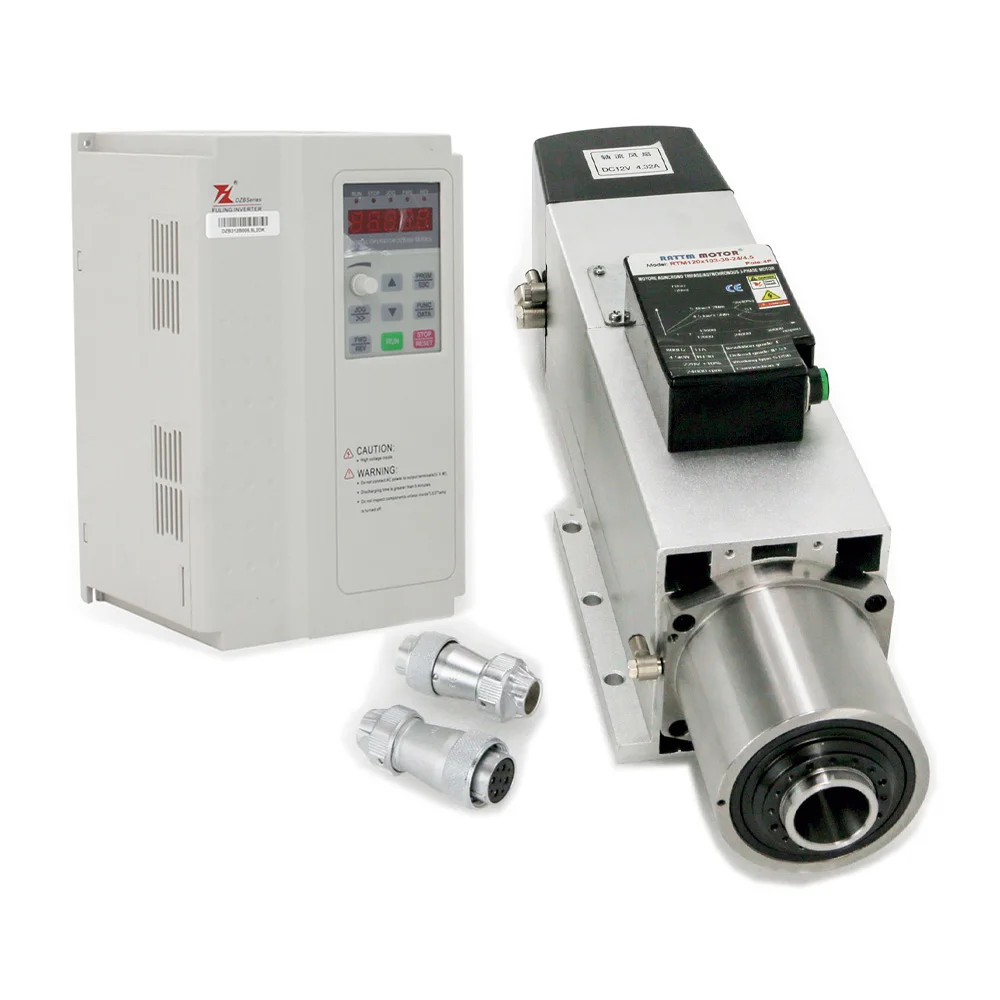 EU Delivery ATC Spindle Motor BT30 Kit Air Cooled 4.5KW 380v Automatic Tool Change with 5.5KW FuLing Inverter VFD for CNC
