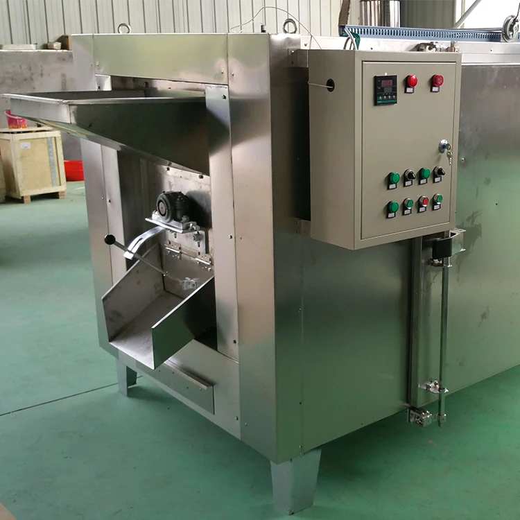 Commercial 100kg/h 200kg/h Nuts Peanut Soyabean Groundnut Seeds Chick Peas Roasted Drum Roaster Machine