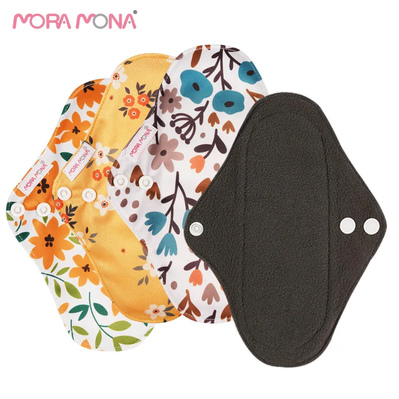 Производство Moramona, новый дизайн, водонепроницаемые наружные многоразовые гигиенические прокладки, дышащие биоразлагаемые менструальные прокладки