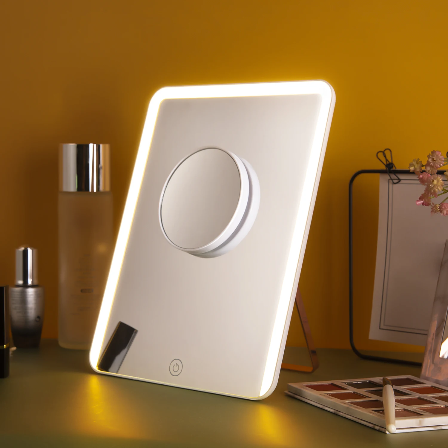 Wholesale Buit-in Lithium Battery And USB Cable Free Angle Adjustment LED Table Mirrors