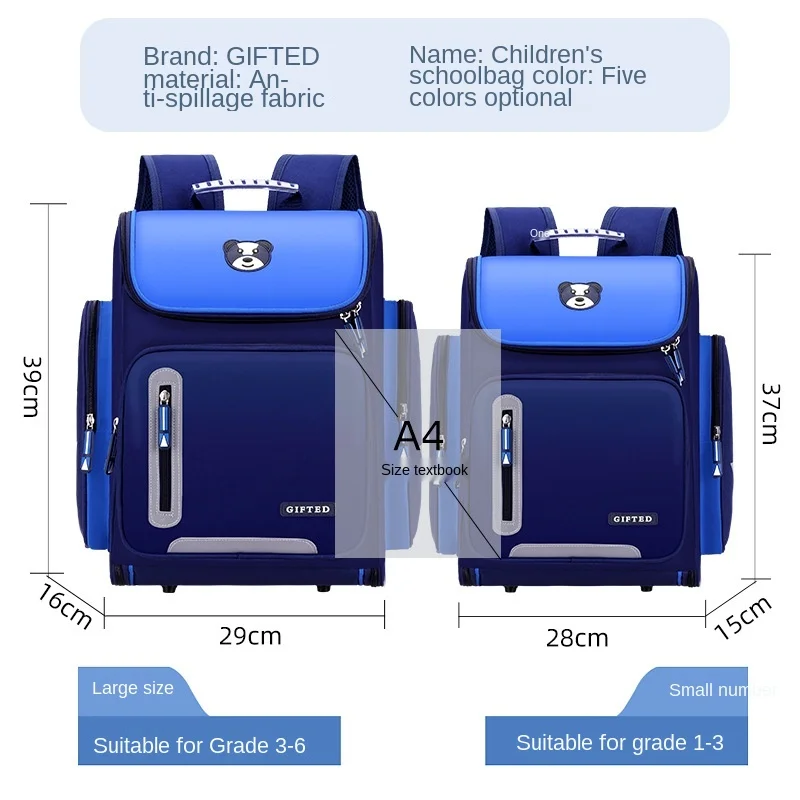 customization primary school boys and girls one-piece folding large capacity Korean style space schoolbag