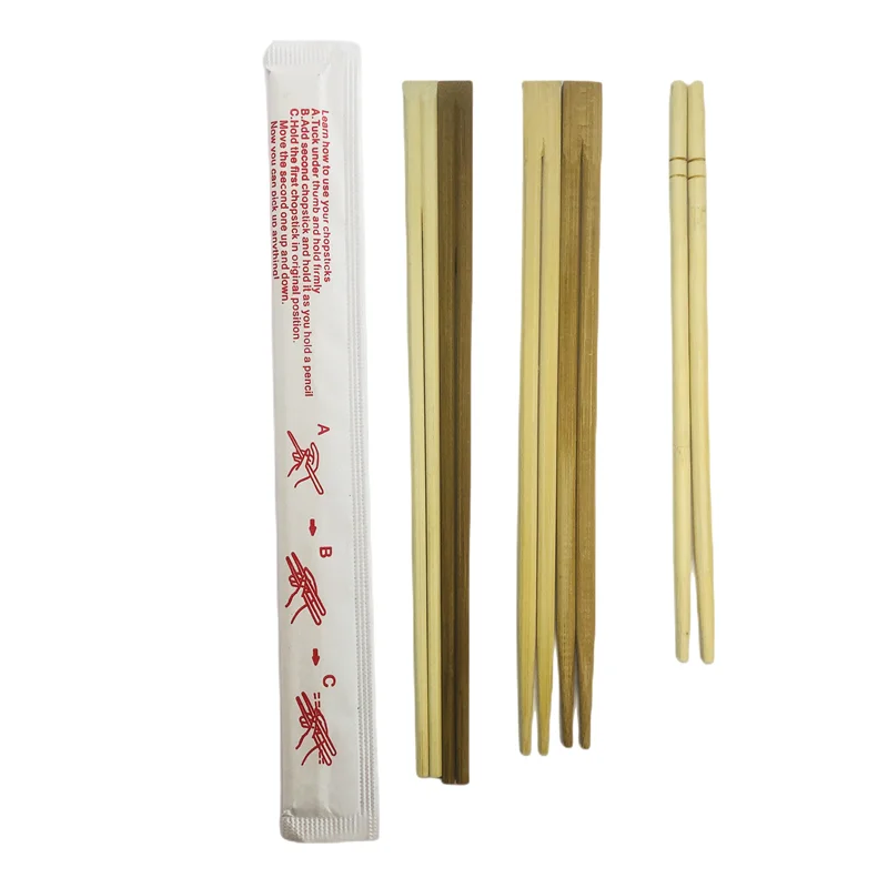 Factory Supply 9.3 Inch Japanese Chopsticks Bamboo Disposable Round Chopsticks Set