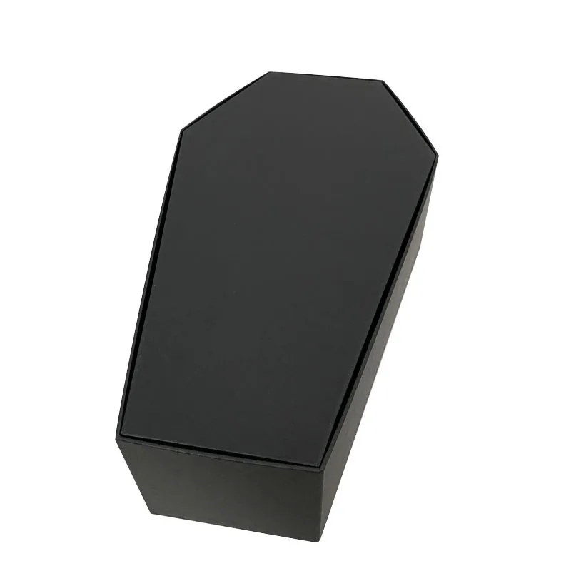 wholesale Gothic printing logo big cardboard coffin shaped box  packaging and cardboard cosmetics Hallowmas Rag Doll gift boxes