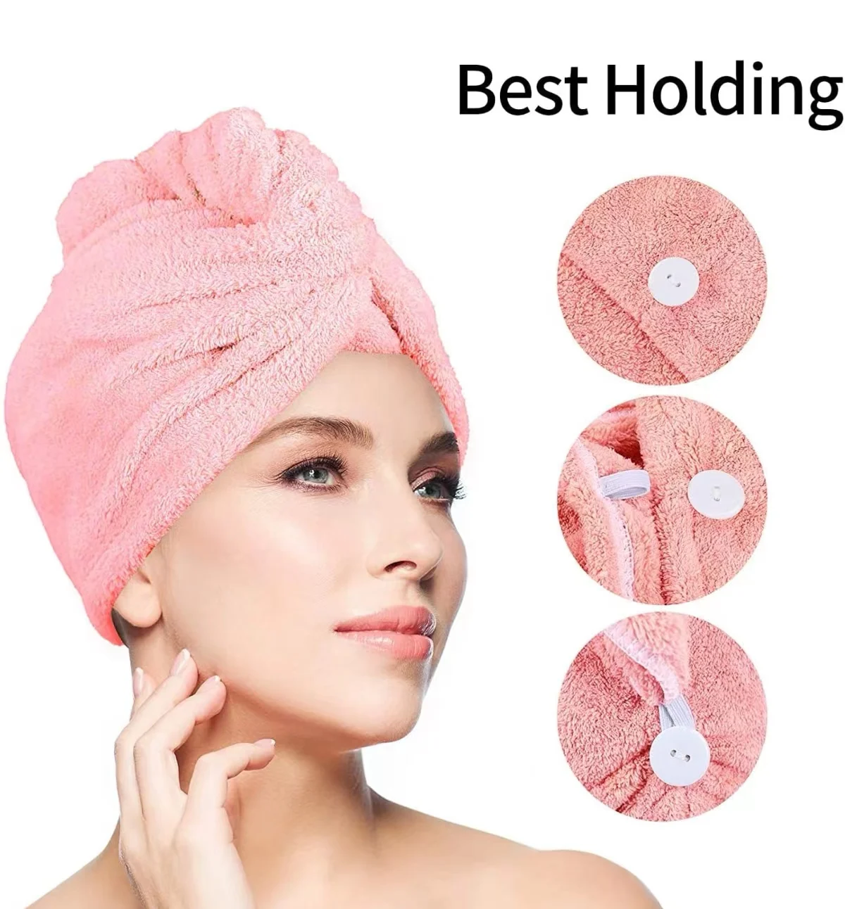 Twist Dry Shower Microfiber Hair Wrap Towel Drying Bath Spa Head Cap Hat Women