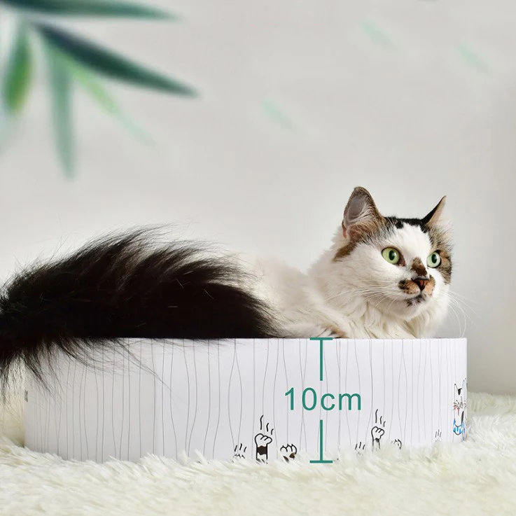 Круглая форма кошка кровать спальный игры для отдыха и когтеточки для кошек гофрированной Когтеточка для кошек нового дизайна