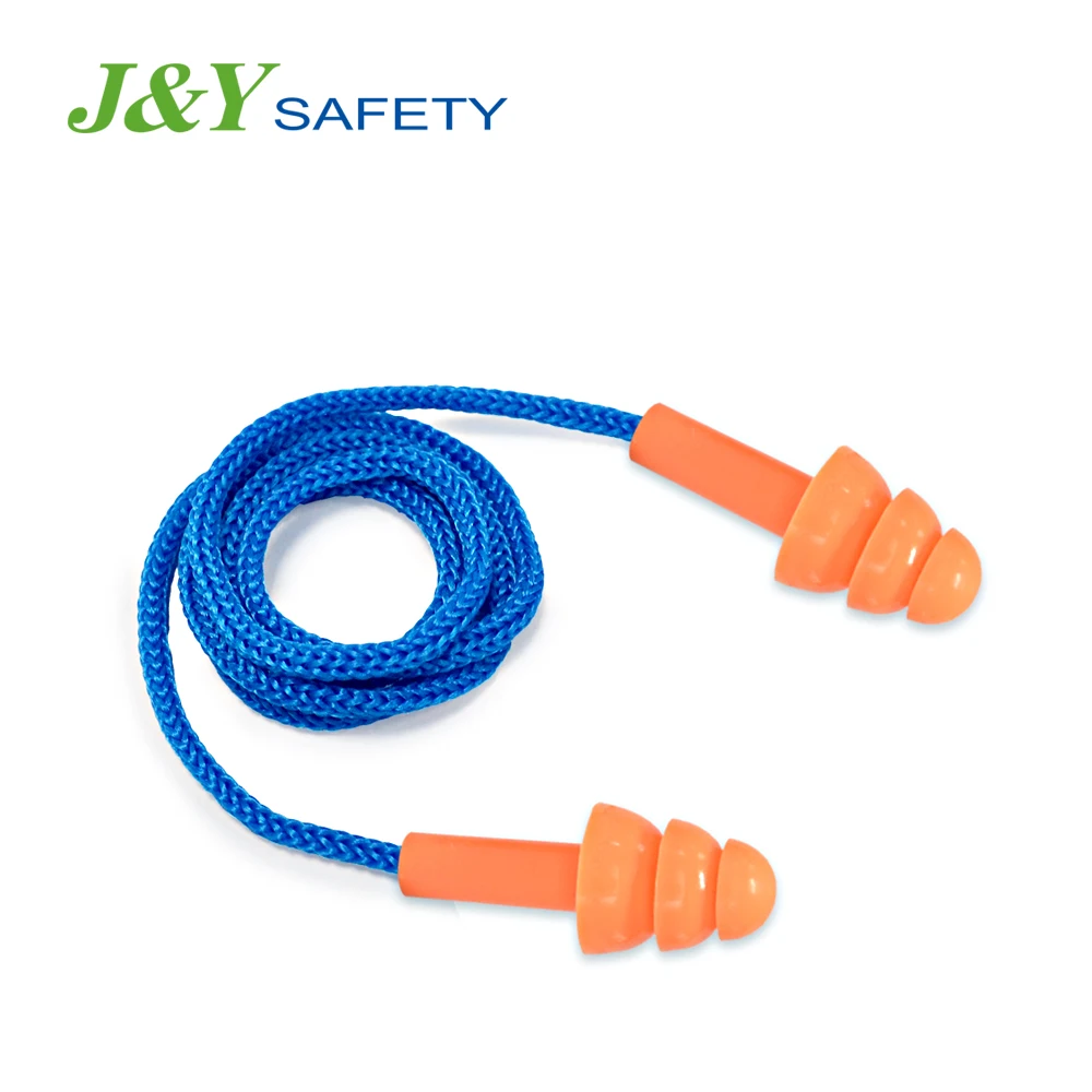Branded Noise Pollution Prevention Sound Protectors Soft Silicone Ear Plugs Wired Corded Earplug