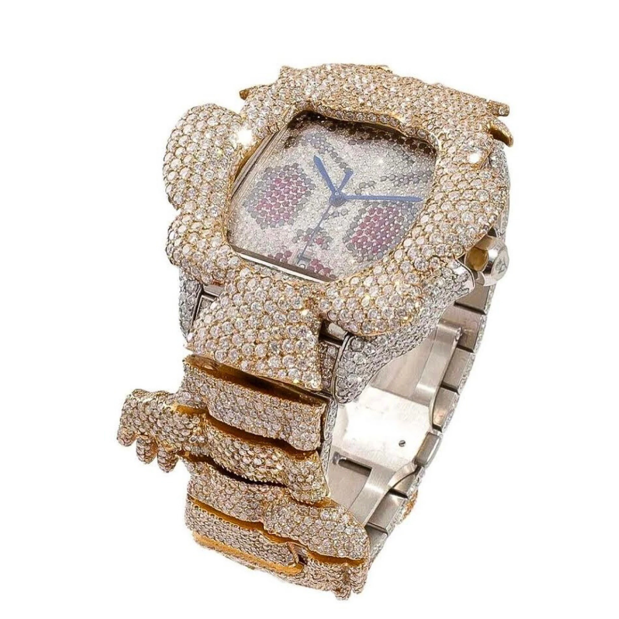Trending Pass Diamond Tester Custom Fashion Brand D Color VVS Iced Out Watch Lab Grown  Diamond brand bust down custom watch