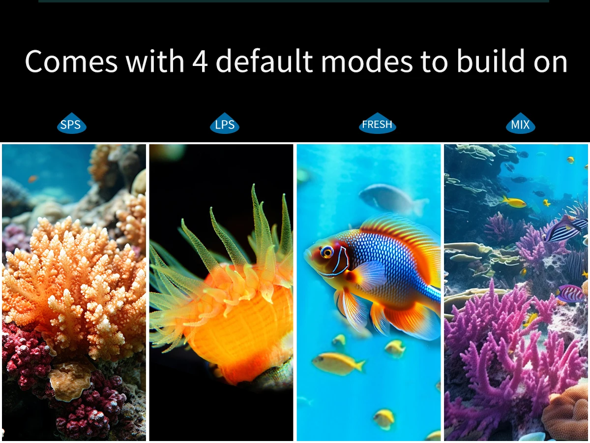 Advanced  Popular SPS LPS Full Spectrum LED Aquarium Light Dimmer Timer for Corals Reef Tank Touch & 2.4G Remote Control IP66