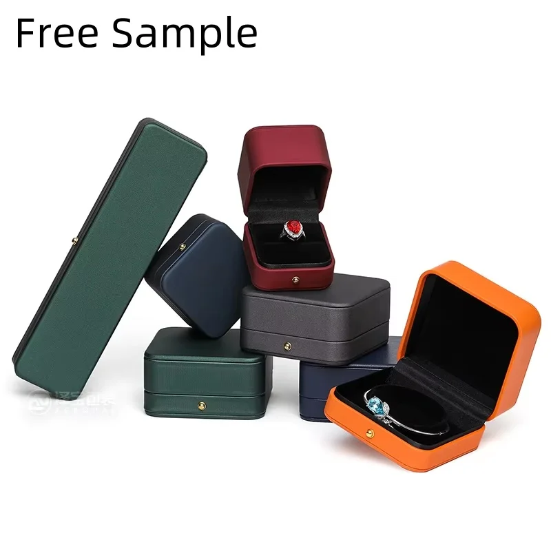 Factory Customized High-end PU Leather Necklace Jewelry Box Ring Box Jewelry Packaging Necklace Box Bracelet Bracelet Jewelry