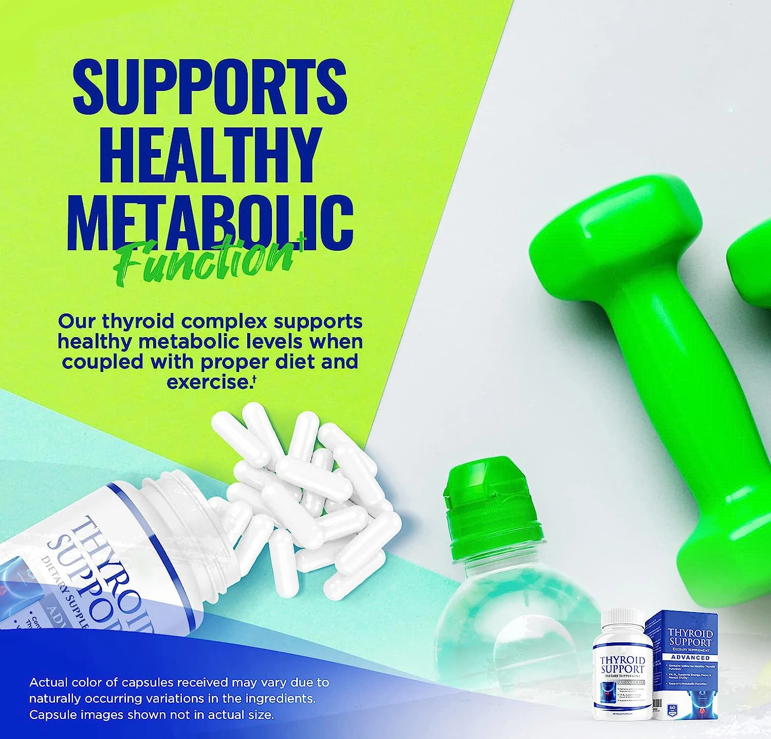 Thyroid Support Supplement with Iodine,Energy Focus Support Formula Vitamin B12 Complex, Zinc, Selenium, Ashwagandha, Copper