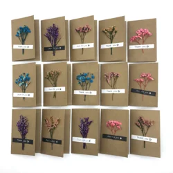 10.5*7CM Mixed Style Wedding Birthday party invitation card Thank you card Novelty Preserving flowers Greeting card
