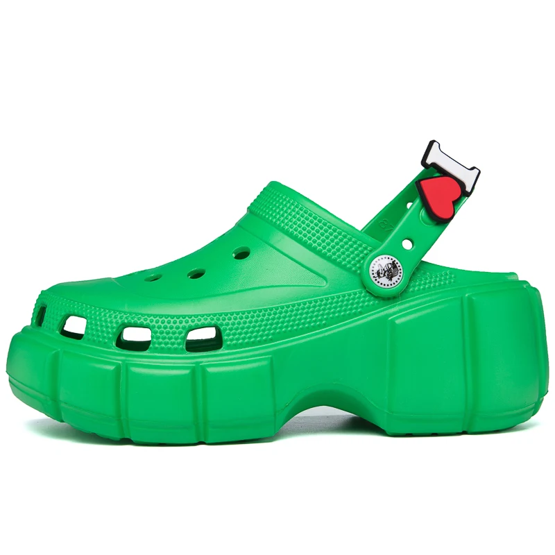 World-win New Design Summer EVA Anti-Slip Women Thick Sole Slippers Sandals Clogs Shoes Classic Garden EVA Clogs Shoes