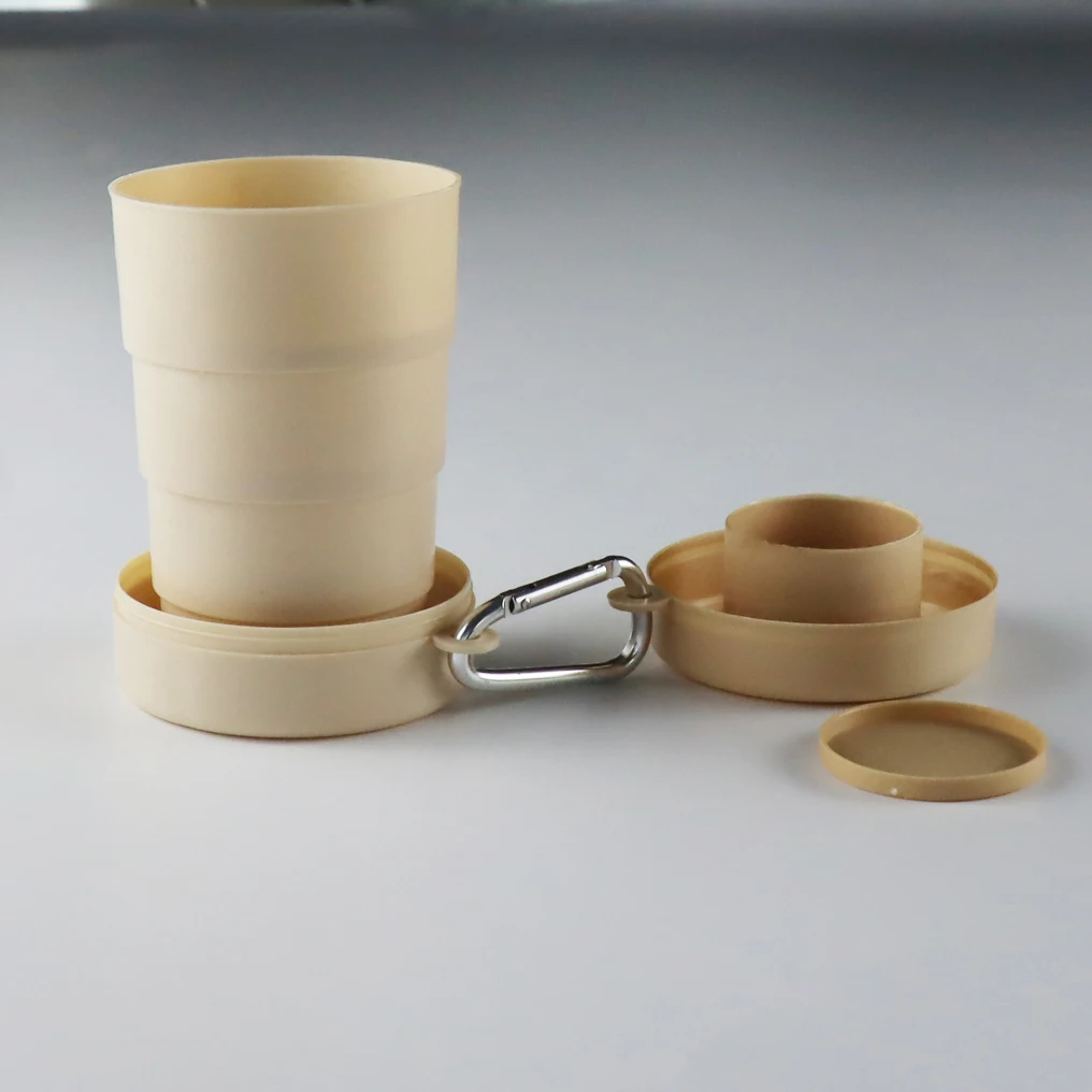 Plastic Eco Friendly Biodegradable  Telescopic Reusable  Foldable Folding Collapsible  Retractable Cup for Promotion Gifts