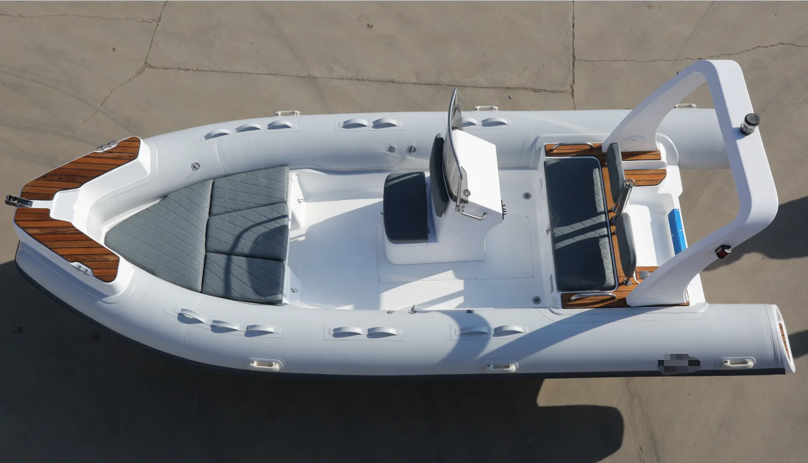 Qingdao Haohai Passenger Fiberglass Hull Floor Hovercraft Canoe rib Boat With Custom Made Logo