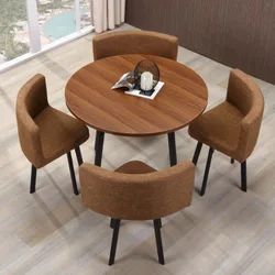 Modern Design Elegant Glass and Chrome Dining room set comedor room set 4 seater dining table and chair dining table set
