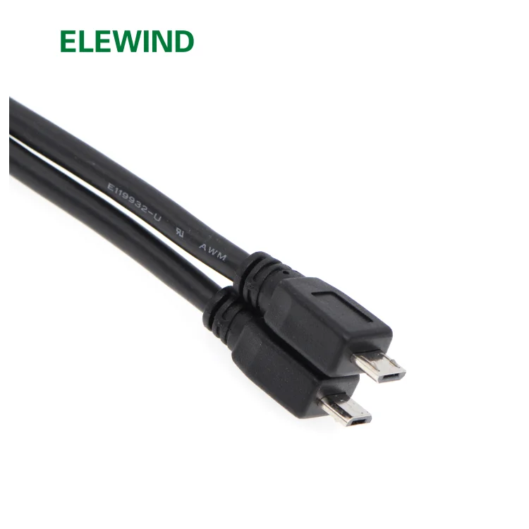 22mm 2 layer MICRO USB Panel mount socket (micro USB2.0 Female A change to Male A WITH 60CM cable)