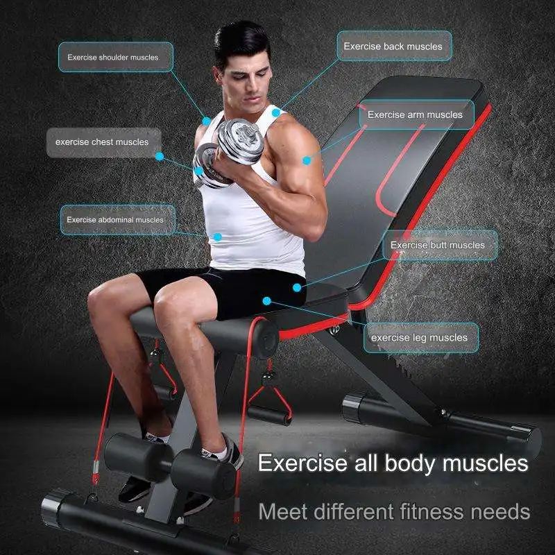 Adjustable Abs Bench for Abdominal Weights Training for Home Gym Equipment-Benches