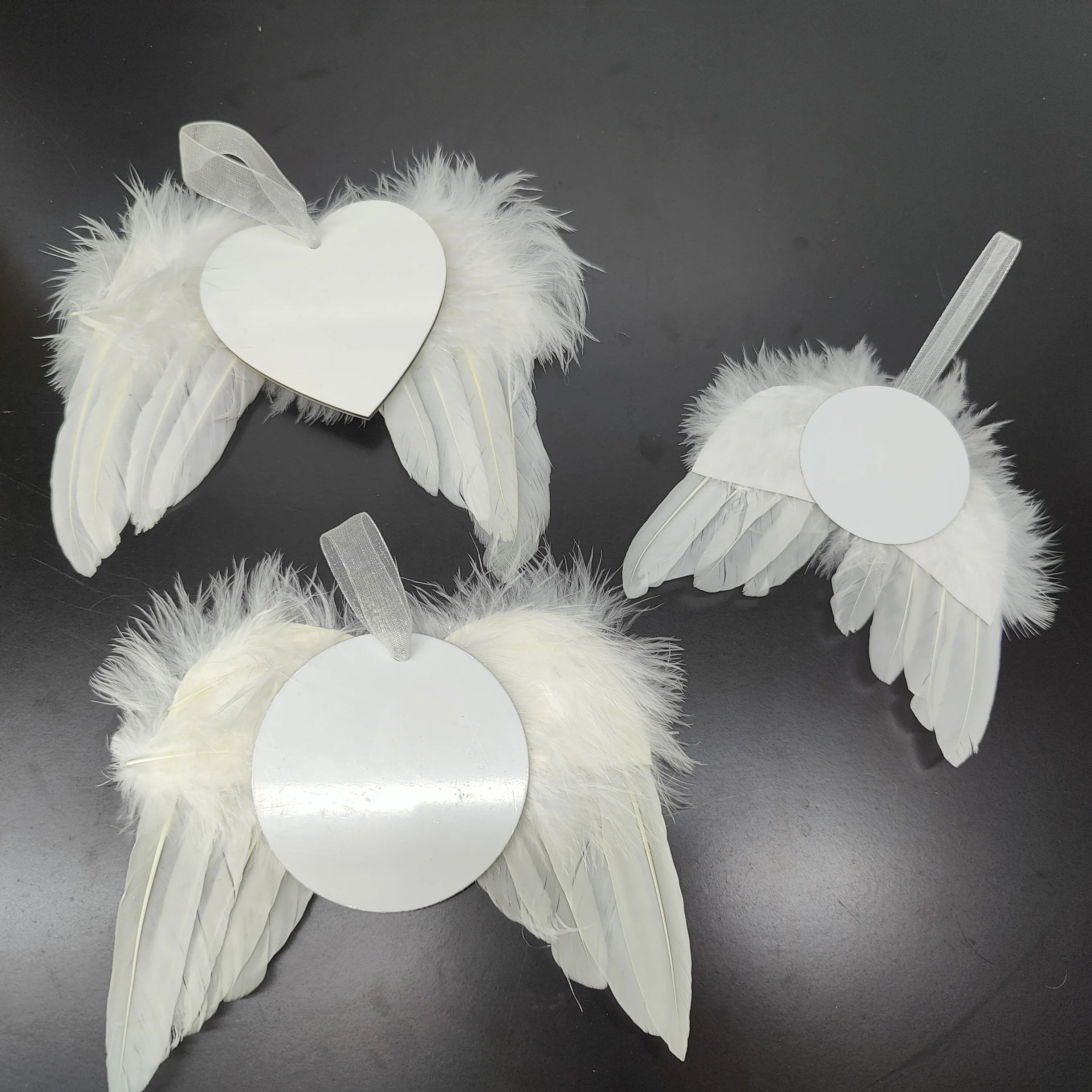 Sublimation Angel wings ornament Blank Wooden Christmas sublimation blanks angel wings