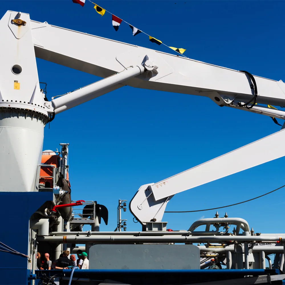 Professional Supplier Boat Use Hydraulic Knuckle Boom Deck Crane
