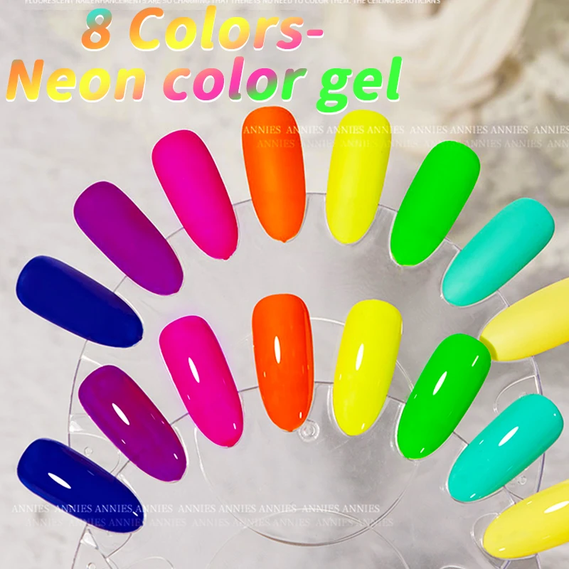 Private label super high pigment fluorescence manicure uv led gel color nail art neon gel nail polish