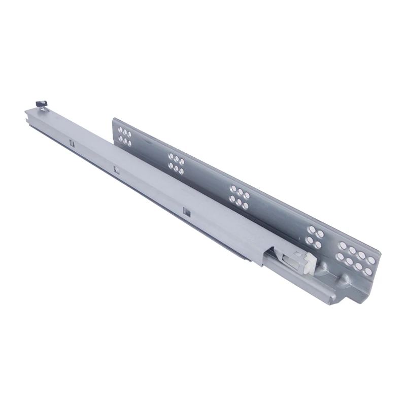 Furniture Fittings Drawer Slide Type Soft Closing Three Fold Undermount Slide With Plastic Handle