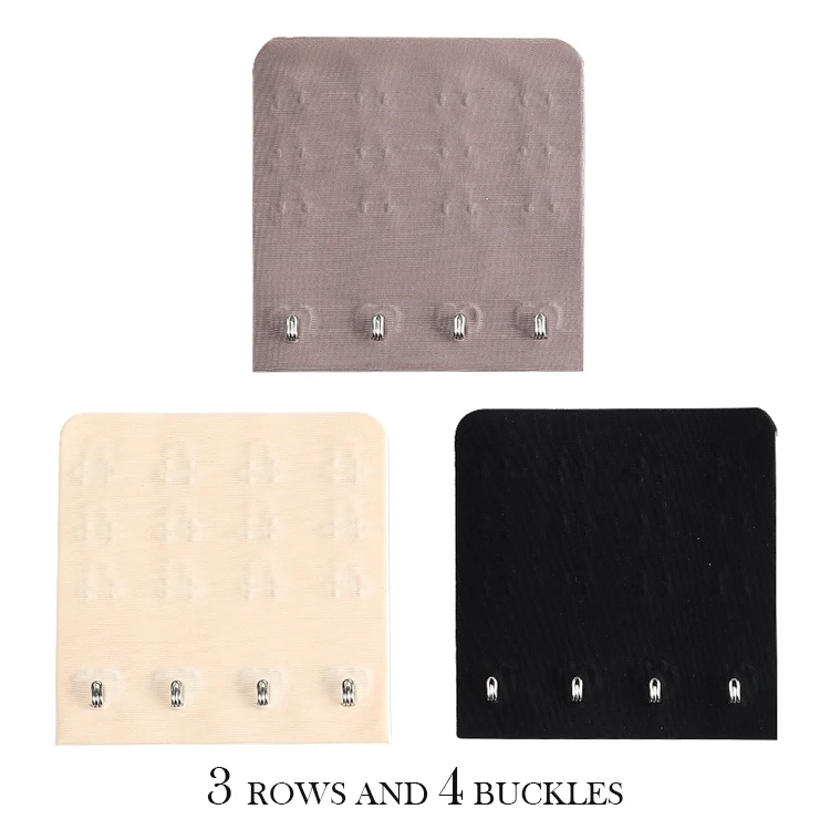 Oucheng Wholesale Women Soft Comfortable Elastic Bra Extender 2 Hook 3 Row Bra Clasp Underwear Accessories For Women
