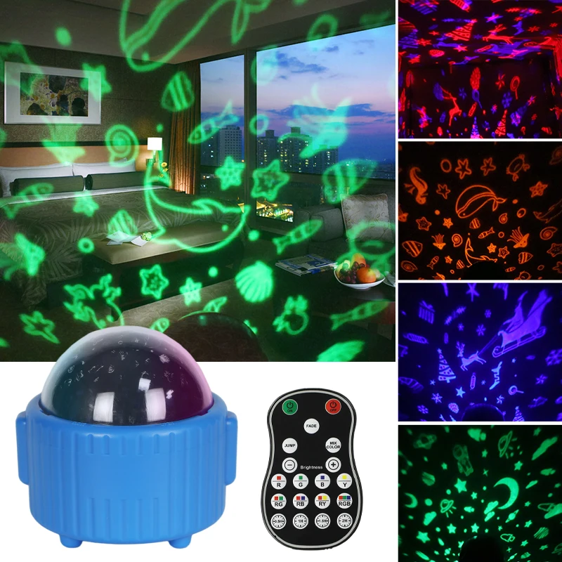 Christmas decorations Projector lights sound Activity Night Light remote control Star Lighting Room Color Design Disco Ball