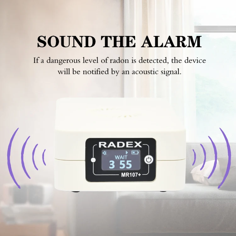 Radex 107+ at home airthings radon detector pCi/L With the software  rechargeable  radon detector