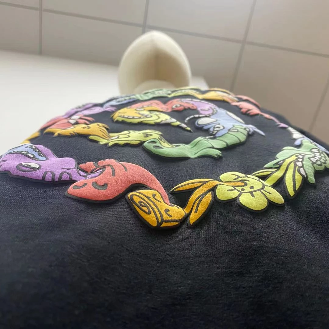 wholesale 100% contton o-neck loose Fit plus size plain oversized tshirt custom 3d puff screen  t shirt for men custom logo