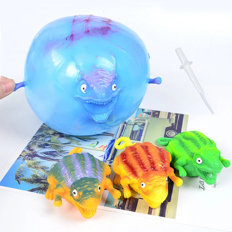 Juegos Para Ninos Amazon Hot Selling Creative Blowable Soft Dinosaur Animal  Balloon Ball Fidget Toys