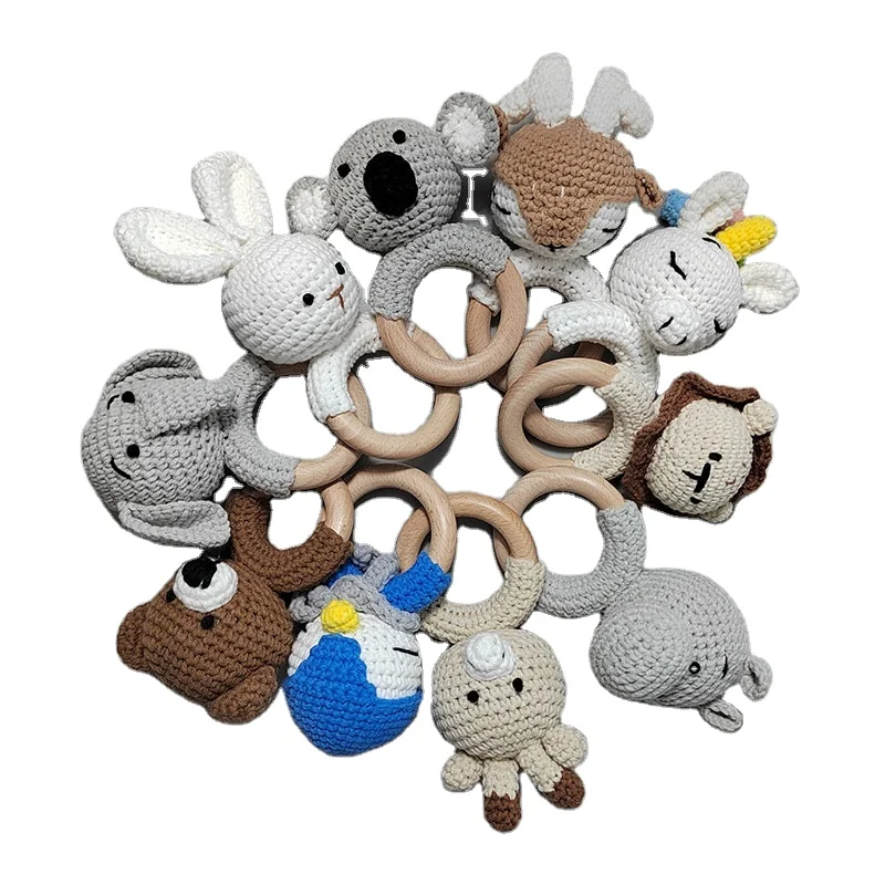 TK Hand Knitting Crochet Stuffed Animal Amigurumi Vintage Yarn Craft Toys for New Born Baby Gifts Education Set