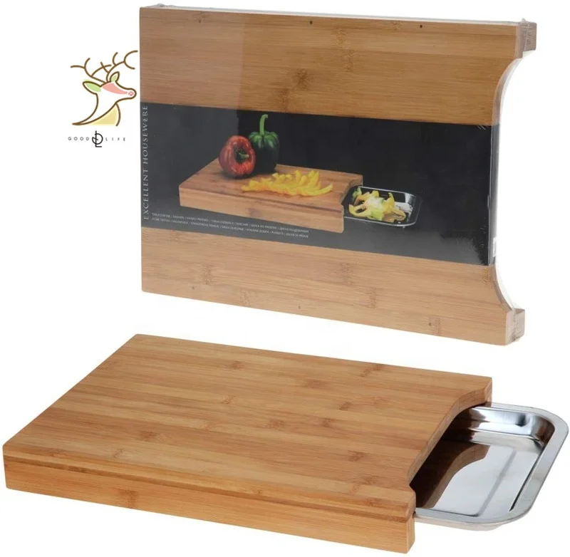 Bamboo  Wooden Chopping Board Cutting Board With Drip Groove Extra Large Size Cutting 45cm x 30cm x 2cm for Meat Vegetables