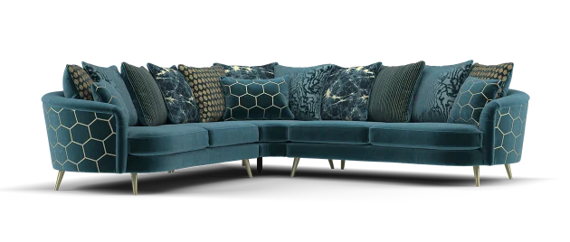 high-tech quilting blue velvet sectional sofa couch L shaped typed set best quality factory custom brand new design lounge suite