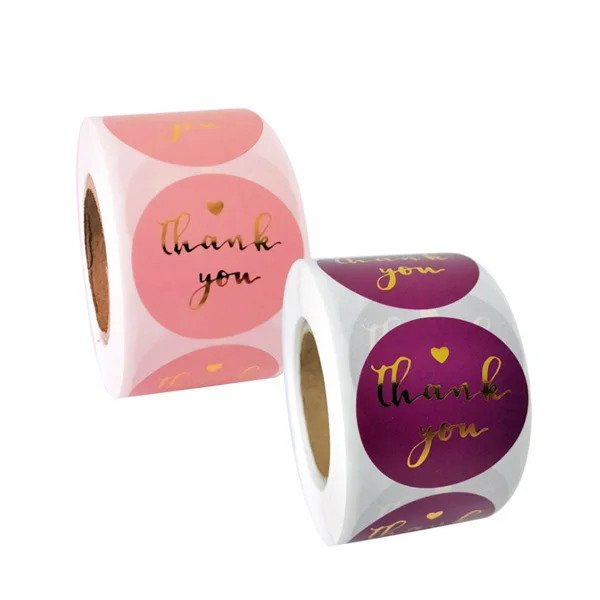 
 Индивидуальные наклейки с надписью Thank You, печать этикеток, спасибо за покупку наклеек  