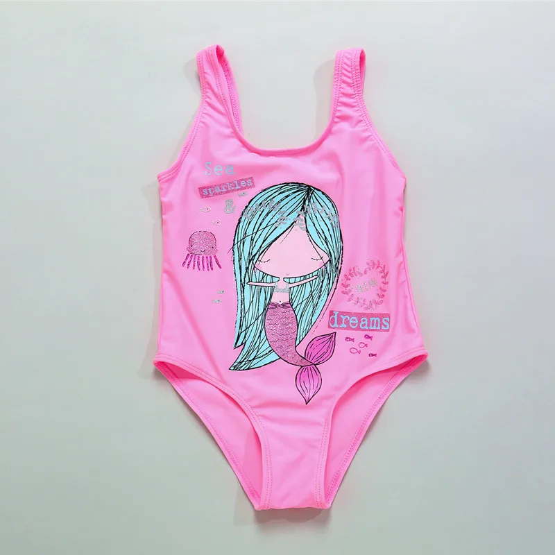 Chidren Girls Boutique Summer Mermaid One Piece Girls Swim Suit For 2020 Summer